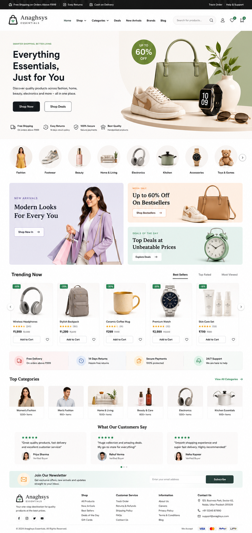 E-Commerce Multi Vendor mobile preview